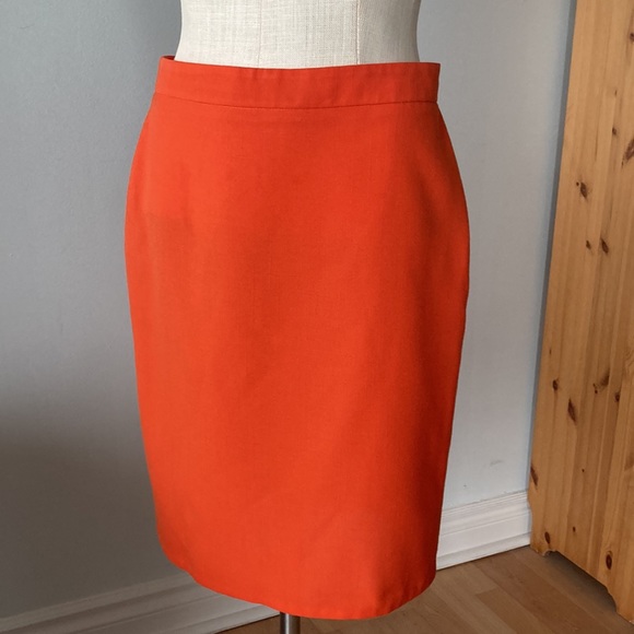 Vintage orange pencil skirt size 6 - Picture 4 of 10